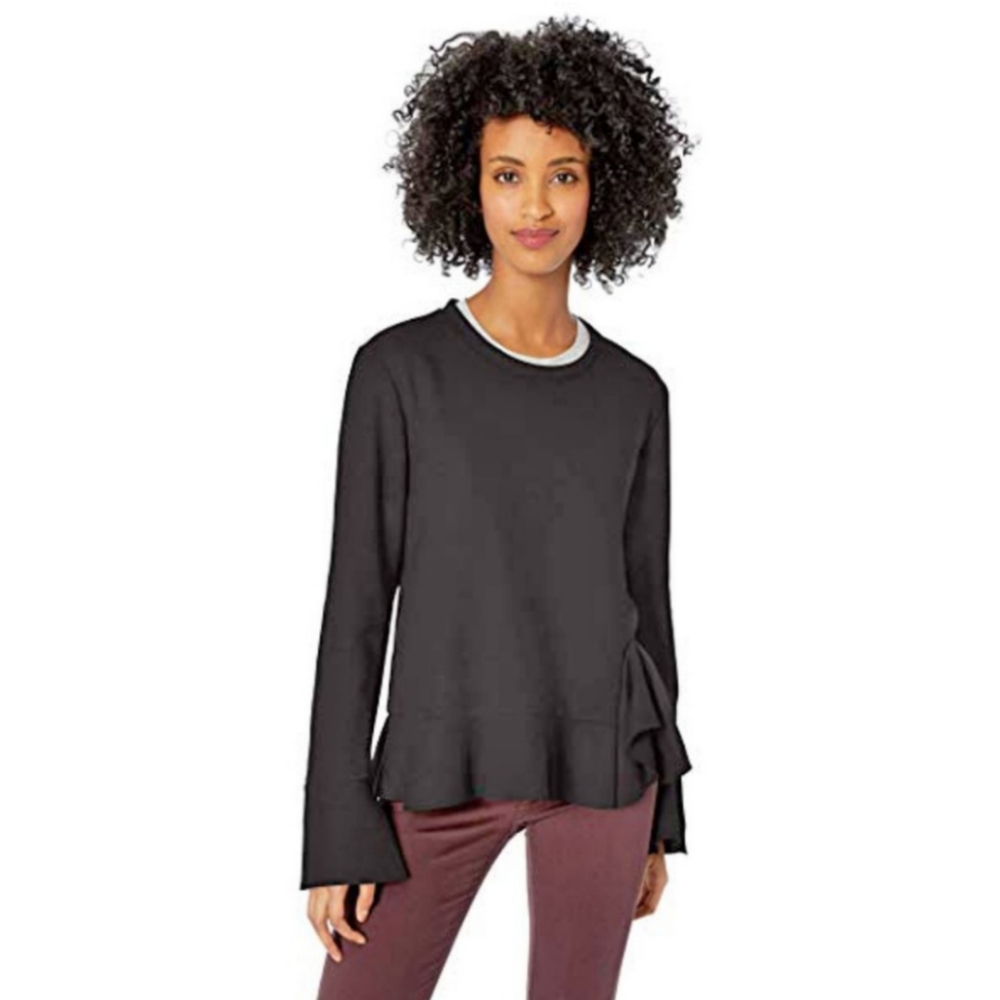 [Sugar+Lips] Monroe Ruffle Knit Peplum Top Sz. S